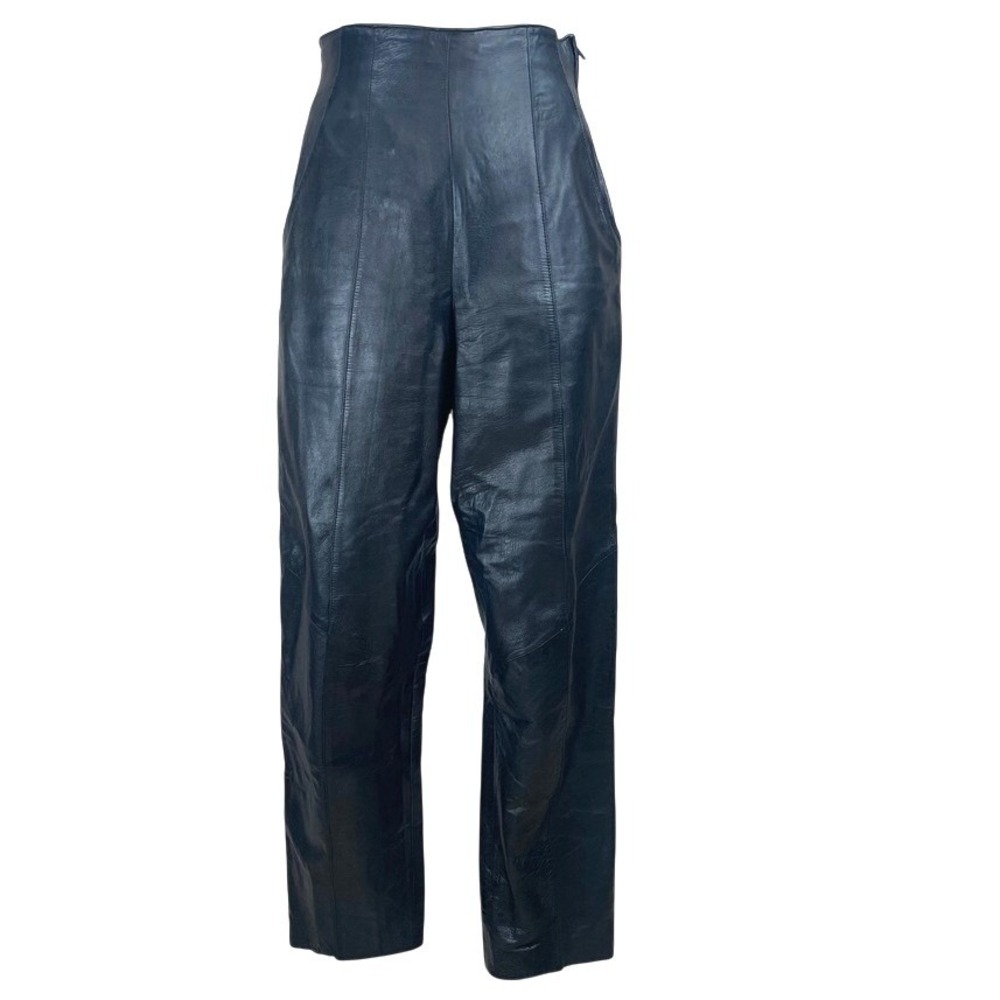 Vintage 90s WILSONS Leather Womens (10) Pants High Waist Bareback Biker‎ Y2K